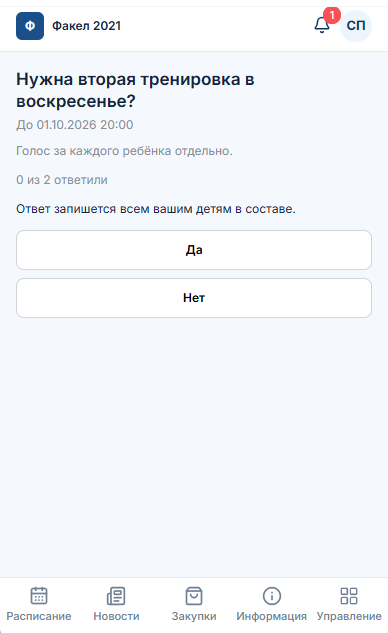 Опрос команды в NASH Team